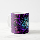 Mug Impression du boho de fleur Neon Lotus (Devant gauche)