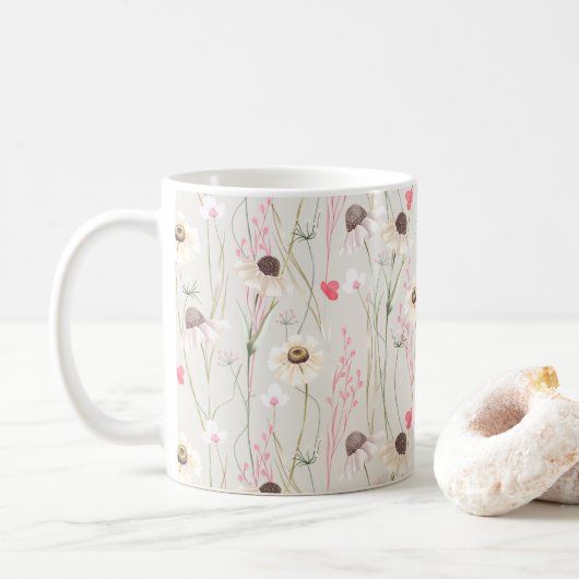 Mug Impression du pays du chalet de prairie (Avec donut)