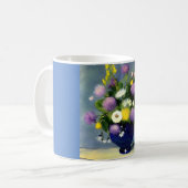 Mug Impression du vase de fleurs de couleur douce (Devant gauche)