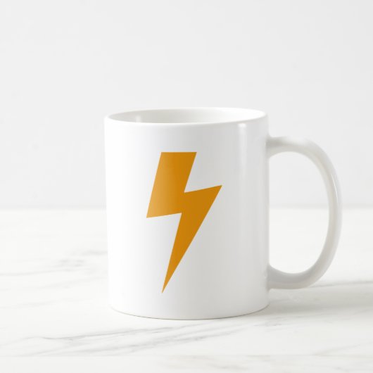 Mug Impression Énergie Jaune Foudre (Droite)
