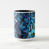Mug Impression Feuille bleue (Centre)