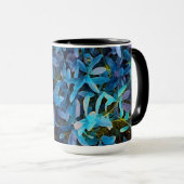 Mug Impression Feuille bleue (Devant droit)