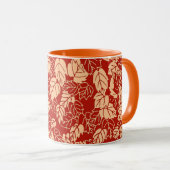 Mug Impression feuille japonaise, Mandarin orange (Devant droit)