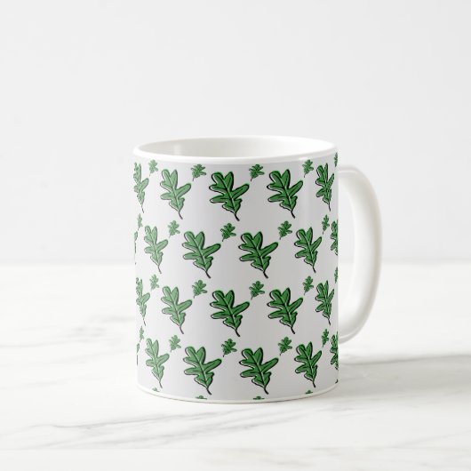 Mug Impression feuille rétro (Devant droit)