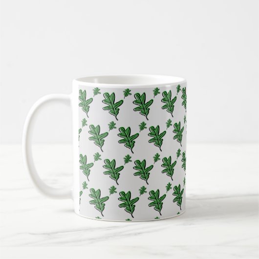 Mug Impression feuille rétro (Gauche)