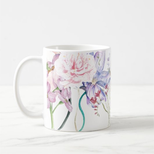 Mug Impression florale illustrée à la main (Gauche)
