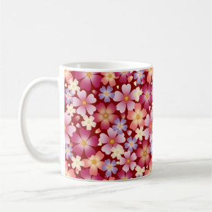 Mug Impression florale mixte Dreamy (rouge)