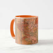 Mug Impression florale orange moderne sur Arrière - pl (Devant gauche)