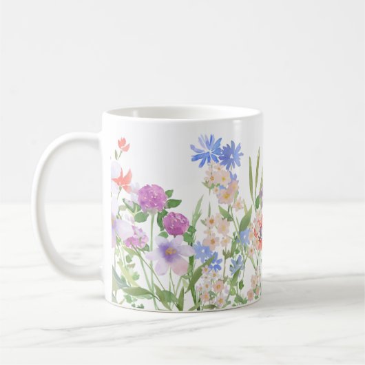 Mug Impression florale peinte à la main (Gauche)