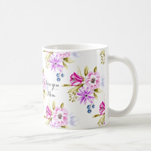 Mug Impression florale peu précise moderne (Droite)