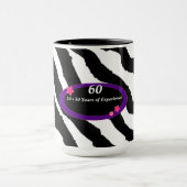 Mug Impression fourrure de zèbre pour 60e anniversaire (Centre)