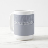 Mug Impression fourrure zèbre gris argent (Devant gauche)