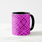 Mug Impression géométrique abstraite moderne rayée bri (Devant droit)