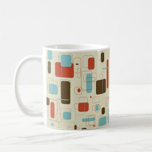 Mug Impression géométrique moderne du milieu du siècle (Gauche)