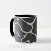Mug Impression Giraffe noir et gris clair (Devant gauche)
