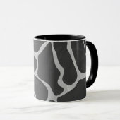 Mug Impression Giraffe noir et gris clair (Devant droit)