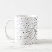 Mug Impression initiale B Monogramme Diamants blancs (Gauche)