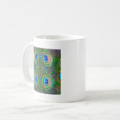 Mug Impression kaléidoscope de plumes de paon (Devant gauche)