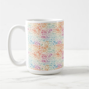 Mug Impression léopard arc-en-ciel pastel à l'aquarell