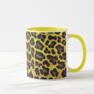 Mug Impression léopard Brown et jaune