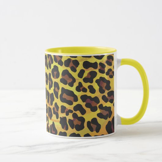 Mug Impression léopard Brown et jaune (Droite)