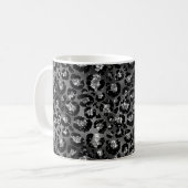 Mug Impression léopard guépard noir argent gris (Devant gauche)