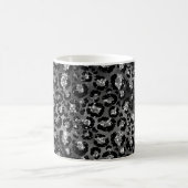 Mug Impression léopard guépard noir argent gris (Centre)