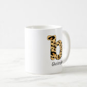 Mug Impression léopard initiale minuscule b et nom (Devant droit)