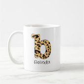 Mug Impression léopard initiale minuscule b et nom (Gauche)