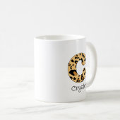 Mug Impression léopard initiale minuscule c et nom (Devant droit)