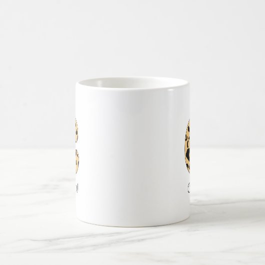 Mug Impression léopard initiale minuscule c et nom (Centre)