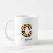 Mug Impression léopard initiale minuscule c et nom (Gauche)