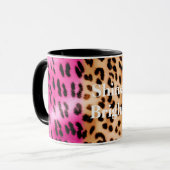 Mug Impression léopard or rose (Devant gauche)