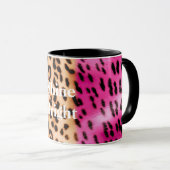 Mug Impression léopard or rose (Devant droit)