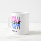 Mug Impression Maman Vraiment Légitime Wow (Rose et Bl (Devant gauche)