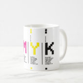 Mug Impression manuscrite CMYK Graphic Designer (Devant droit)