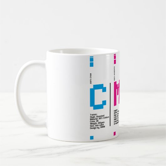 Mug Impression manuscrite CMYK Graphic Designer (Gauche)