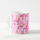 Mug Impression musicale - rose, multi (Devant gauche)