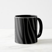 Mug Impression noire et grise Zebra (Devant droit)