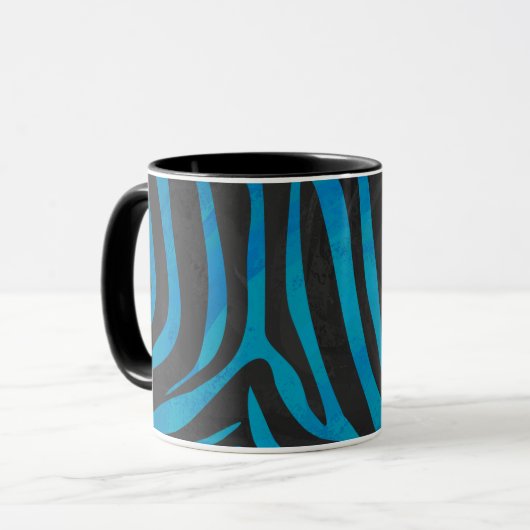 Mug Impression noire et grise Zebra (Devant gauche)