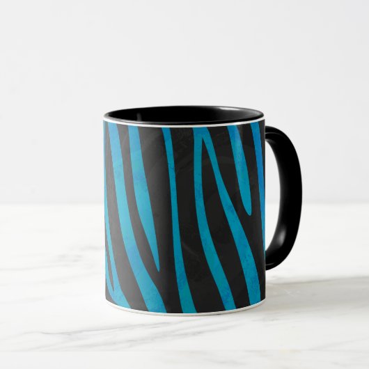 Mug Impression noire et grise Zebra (Devant droit)
