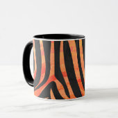 Mug Impression noire et orange Zebra (Devant gauche)