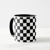 Mug Impression numérique des échecs noirs et blancs (Devant gauche)