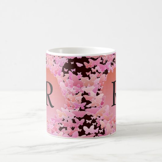 Mug Impression papillon avec monogramme (Centre)