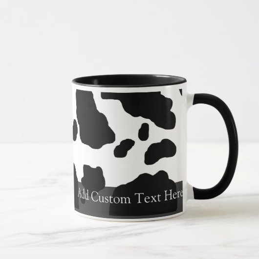 Mug Impression personnalisée de vache amusante (Droite)