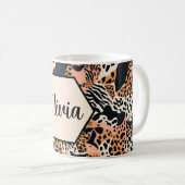 Mug Impression personnalisée guépard et zèbre (Devant droit)
