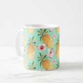 Mug Impression rétro tropicale sur l'arrière - plan à  (Devant gauche)