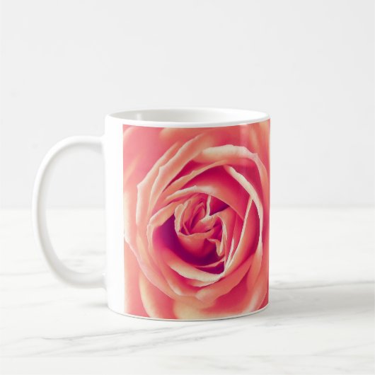 Mug Impression rose corail (Gauche)
