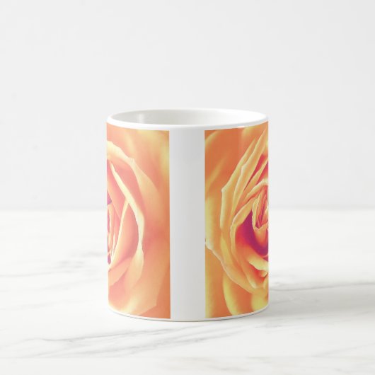 Mug Impression rose orange doux (Centre)