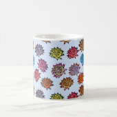 Mug Impression Rose pointillée, Modèle Floral Moderne (Centre)